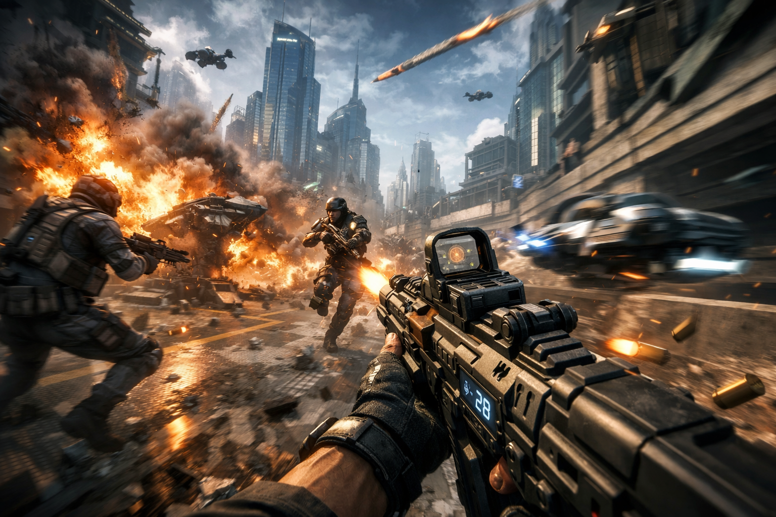 Dynamiczna akcja FPS